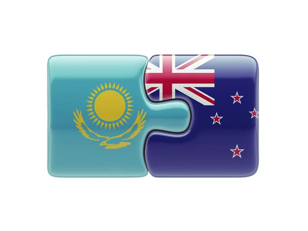 Kazakistan Yeni Zelanda bulmaca kavramı — Stok fotoğraf