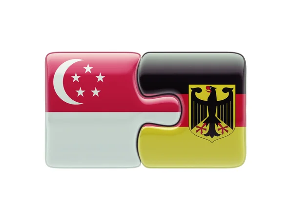Singapore Germany  Puzzle Concept — Stock Photo, Image