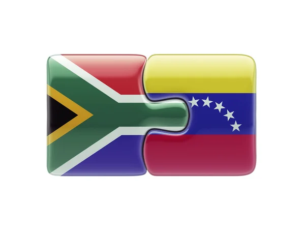 África do Sul Venezuela Puzzle Concept — Fotografia de Stock