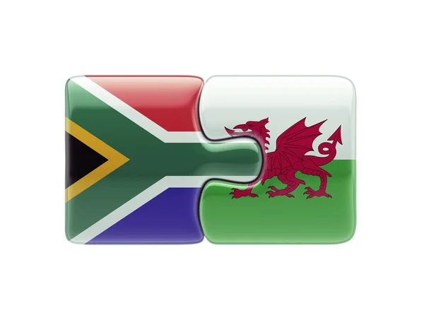 Sudáfrica Gales Puzzle Concepto — Foto de Stock