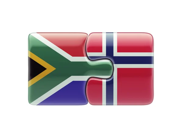 Sydafrika Norge pussel koncept — Stockfoto