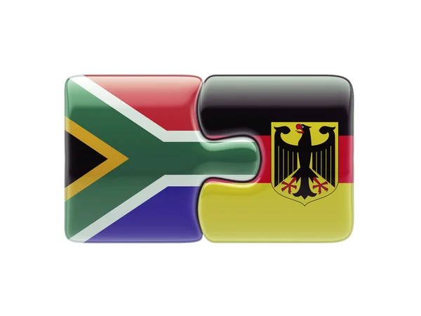 Afrique du Sud Allemagne Puzzle Concept — Photo