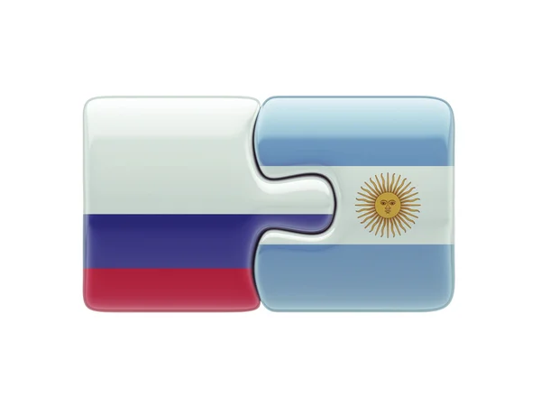 Russia Argentina Concetto Puzzle — Foto Stock