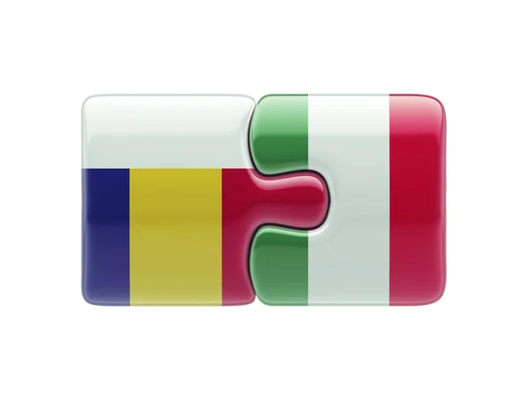 Romania Italia Puzzle Concept — Fotografie, imagine de stoc