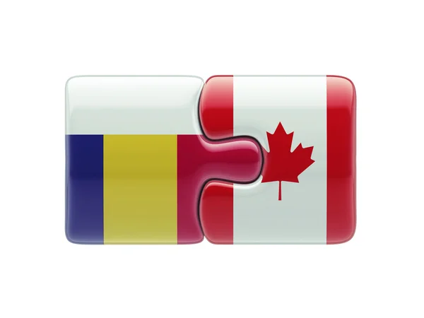 Rumania Canadá Puzzle Concepto — Foto de Stock