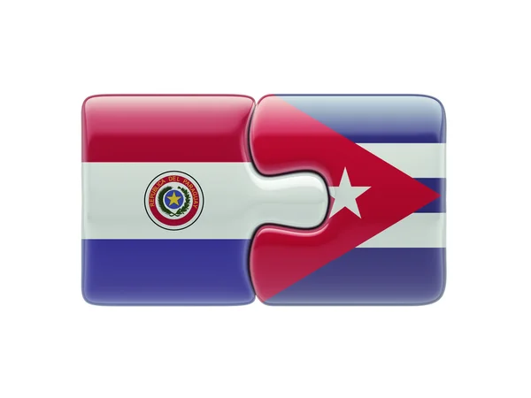 Paraguay Cuba Puzzle Concepto — Foto de Stock