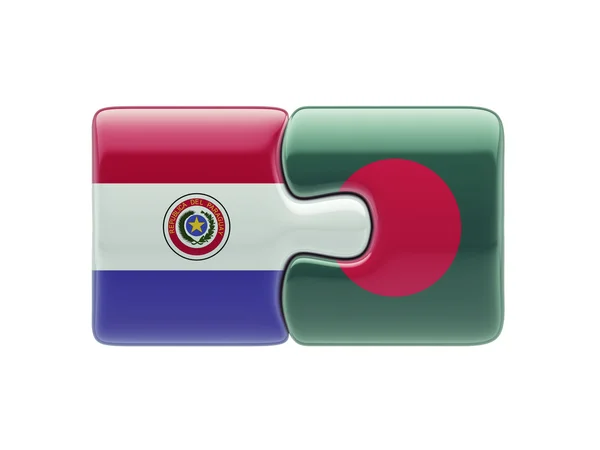 Paraguay Bangladesh  Puzzle Concept — Stock Photo, Image