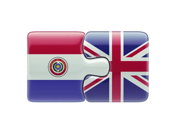Paraguay United Kingdom  Puzzle Concept — Stock Photo, Image
