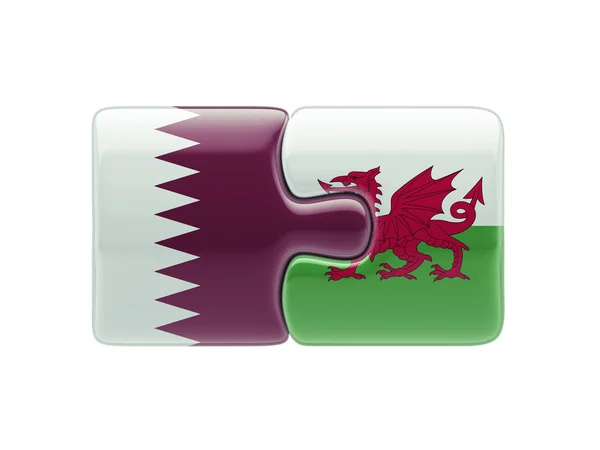 Qatar Wales  Puzzle Concept — Stock Photo, Image