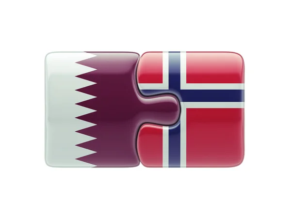 Katar Norveç bulmaca kavramı — Stok fotoğraf