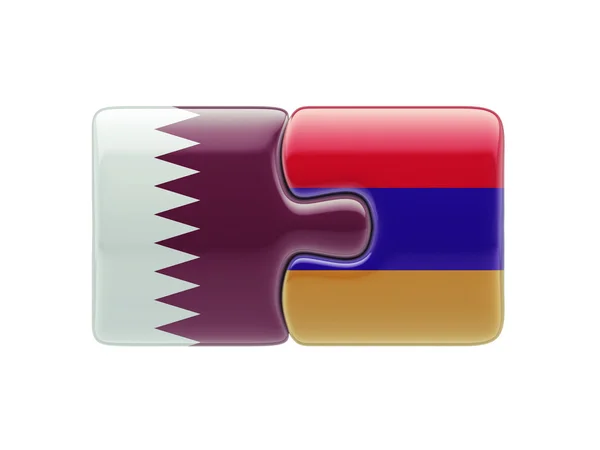 Qatar Armenia  Puzzle Concept — Stock Photo, Image