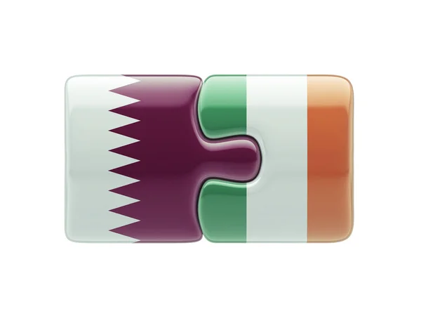 Qatar Irlande Puzzle Concept — Photo