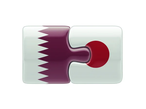 Qatar Japan Puzzle-Konzept — Stockfoto