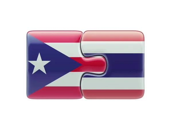 Tailândia Puerto Rico Puzzle Concept — Fotografia de Stock