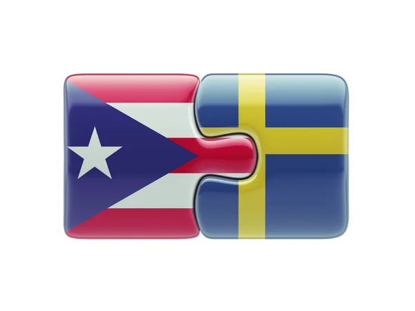 Porto Rico Suécia Puzzle Concept — Fotografia de Stock
