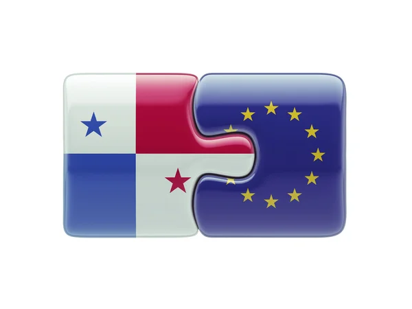欧州連合パナマ パズル コンセプト — ストック写真