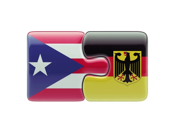 Puerto rico deutschland puzzle konzept — Stockfoto
