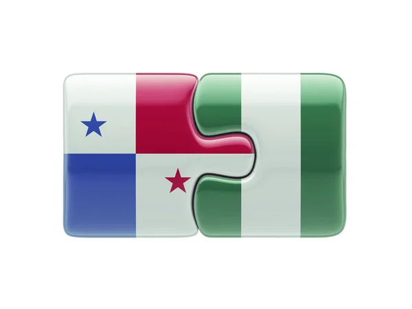 Panama Nigeria  Puzzle Concept — Stock Photo, Image