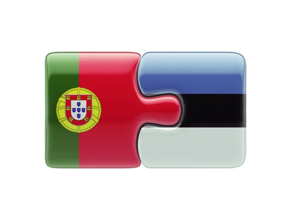 Estland Portugal Puzzle Concept - Stock-foto