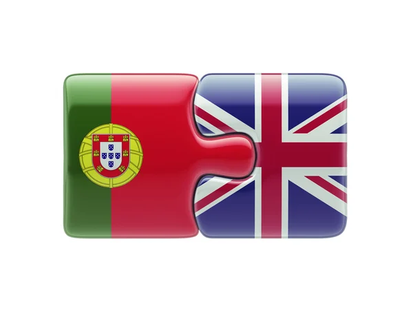 Portugal United Kingdom  Puzzle Concept — Stock Photo, Image