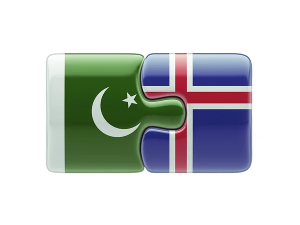 Iceland Pakistan  Puzzle Concept — Stock Photo, Image