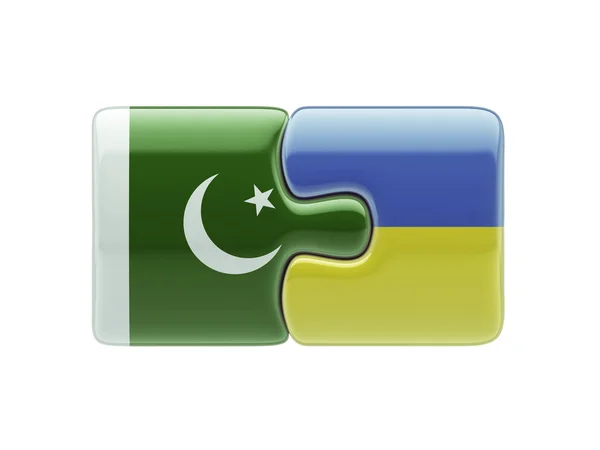 Konsep Puzzle Pakistan Ukraina — Stok Foto