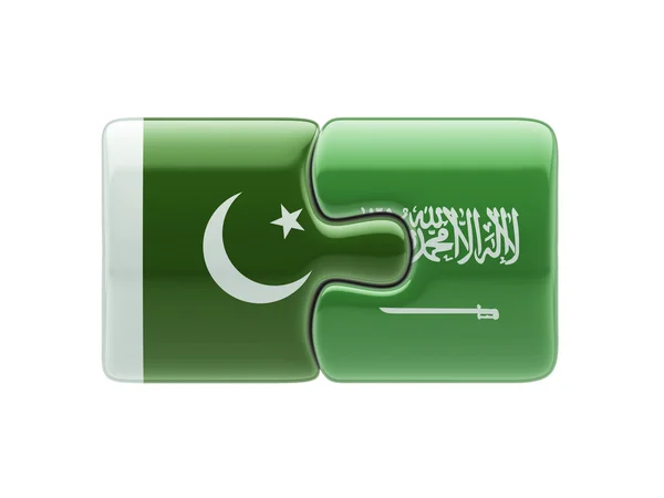 Saudiarabien Pakistan pussel koncept — Stockfoto