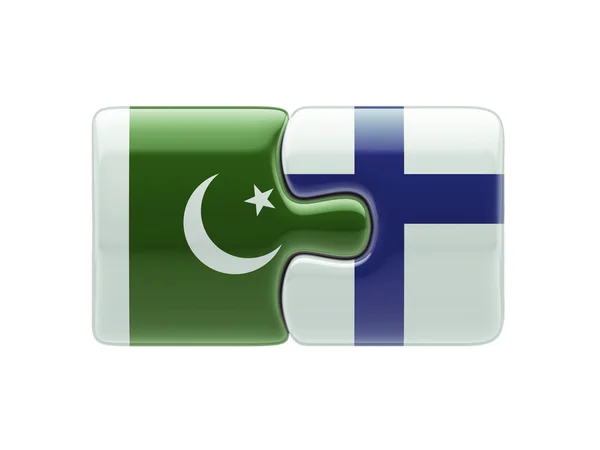 Pakistan Finland  Puzzle Concept — Stock Photo, Image