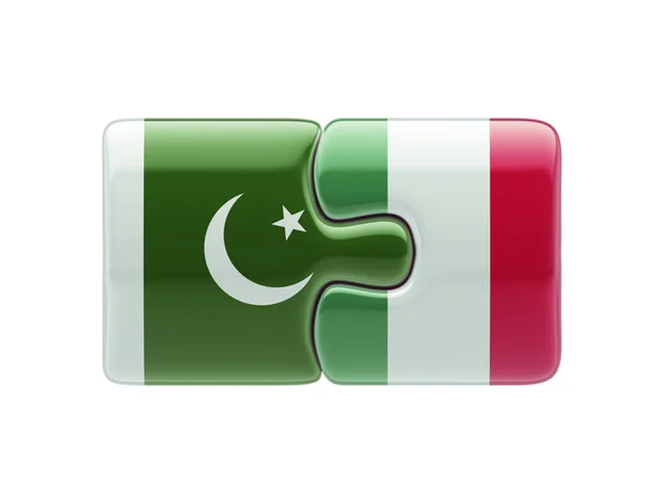 Pakistan Italy  Puzzle Concept — Stock Photo, Image