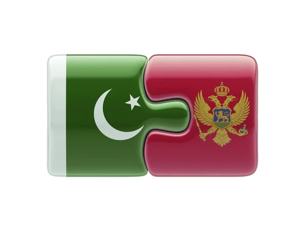 Paquistão Montenegro Puzzle Concept — Fotografia de Stock