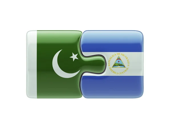 Pakistan Nicaragua puzzel Concept — Stockfoto