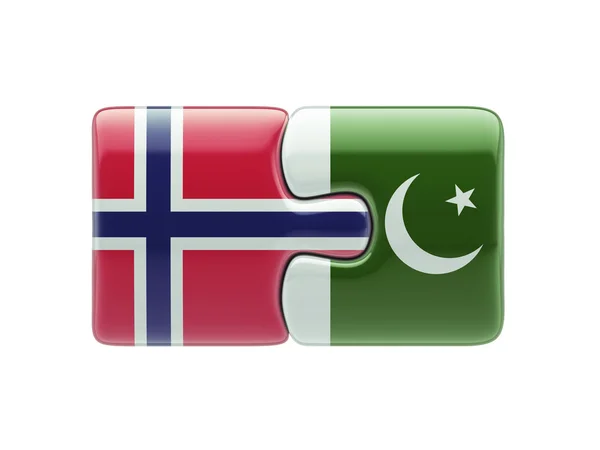 Pakistán Noruega Puzzle Concepto — Foto de Stock