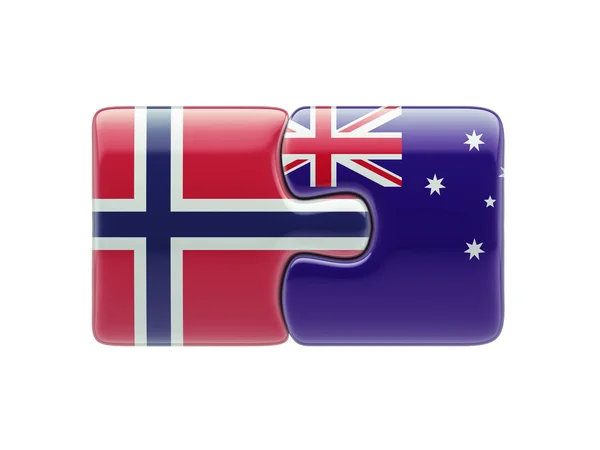 Noruega Austrália Puzzle Concept — Fotografia de Stock