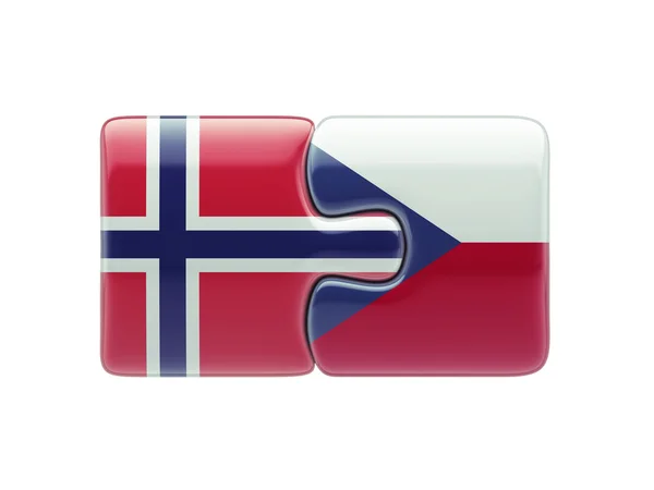 Noruega República Checa Puzzle Concept — Fotografia de Stock
