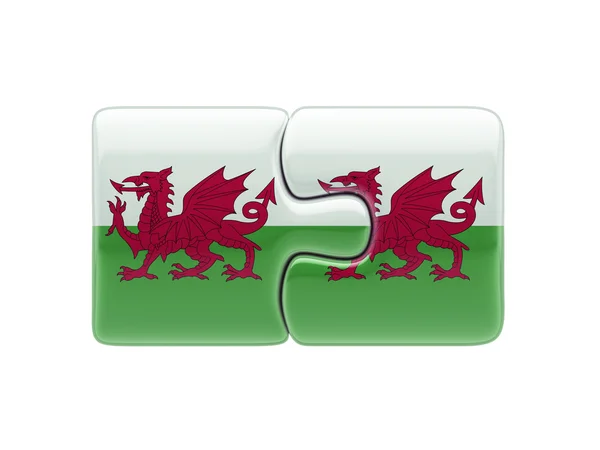 Wales puzzel Concept — Stockfoto