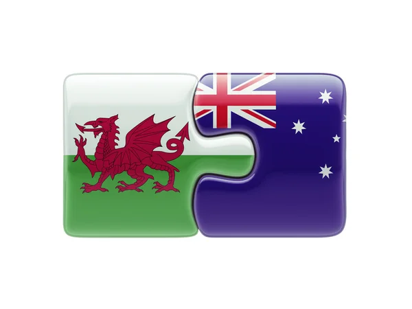 Conceito de quebra-cabeça do Wales Austrália — Fotografia de Stock