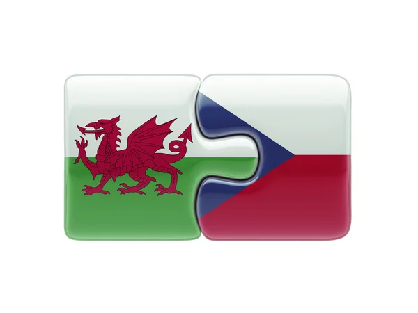 Wales Tjeckien pussel koncept — Stockfoto
