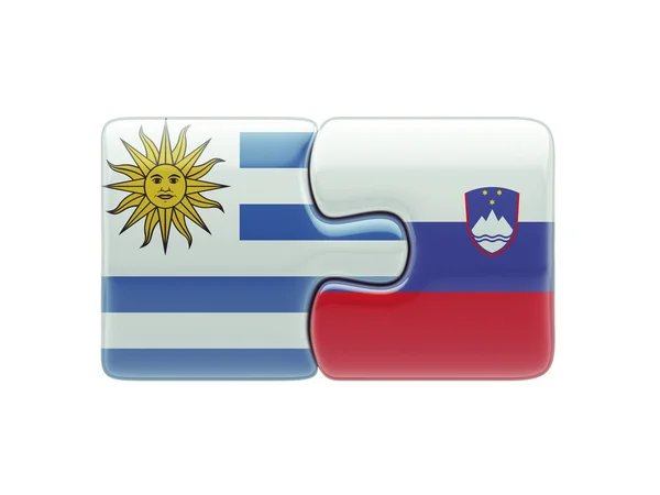 Slovenia Uruguay  Puzzle Concept — Stock Photo, Image