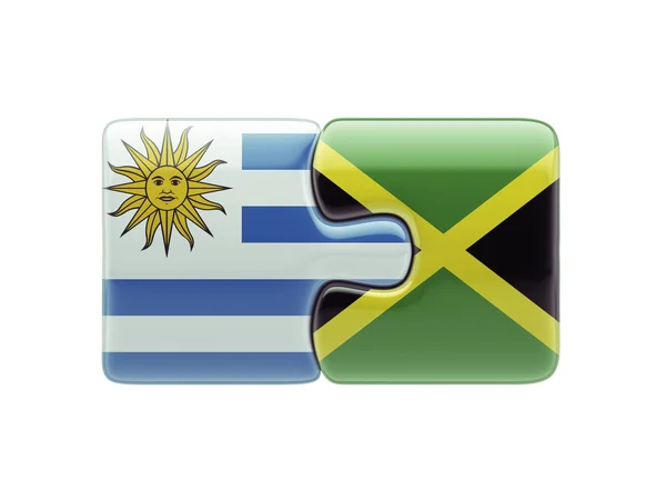 Uruguay Jamaica Puzzle Concepto — Foto de Stock