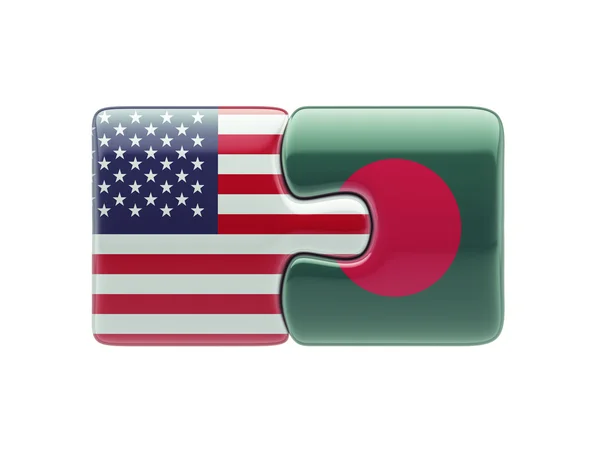 Verenigde Staten Bangladesh puzzel Concept — Stockfoto