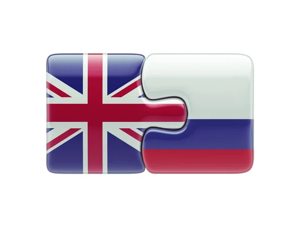 러시아 영국 퍼즐 개념 — 스톡 사진