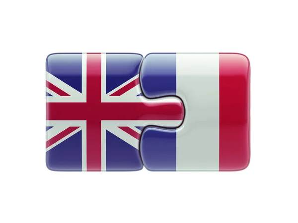 Reino Unido França Puzzle Concept — Fotografia de Stock