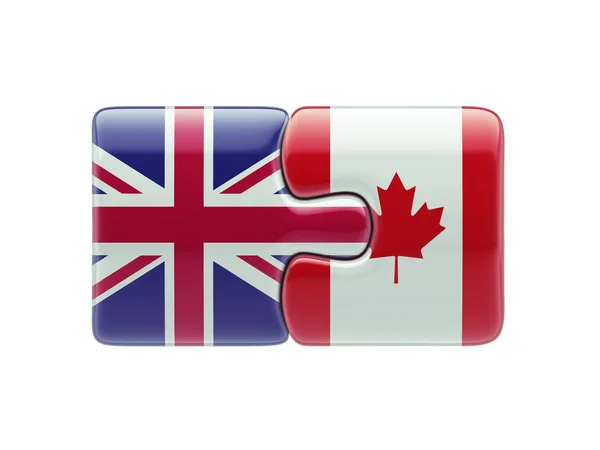 Reino Unido Canada Puzzle Concept — Fotografia de Stock