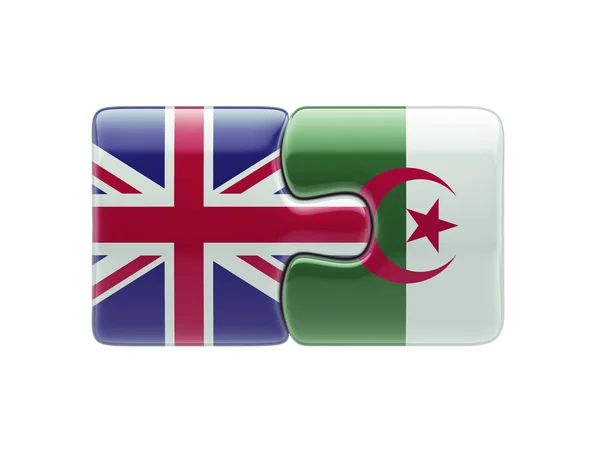Förenade kungariket Algeriet pussel koncept — Stockfoto