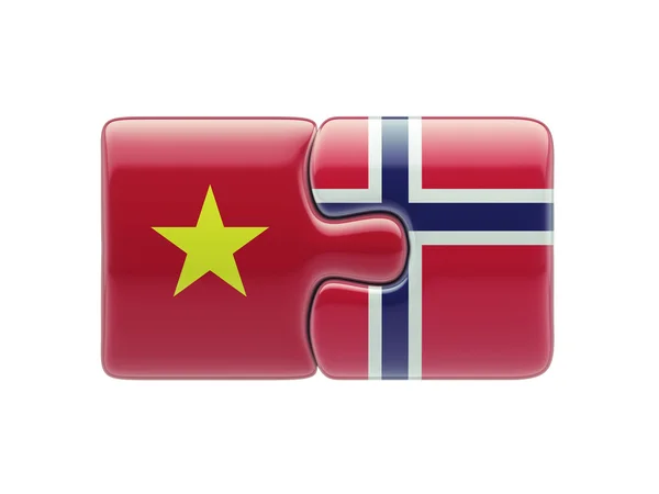Noruega Vietnam Puzzle Concepto — Foto de Stock