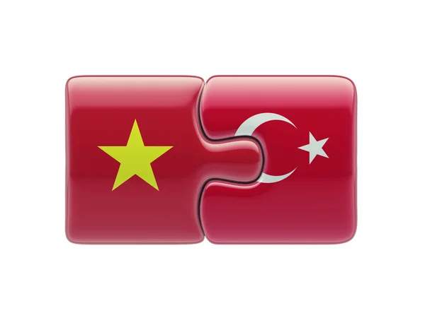 Vietnam Turkey  Puzzle Concept — Stock Photo, Image