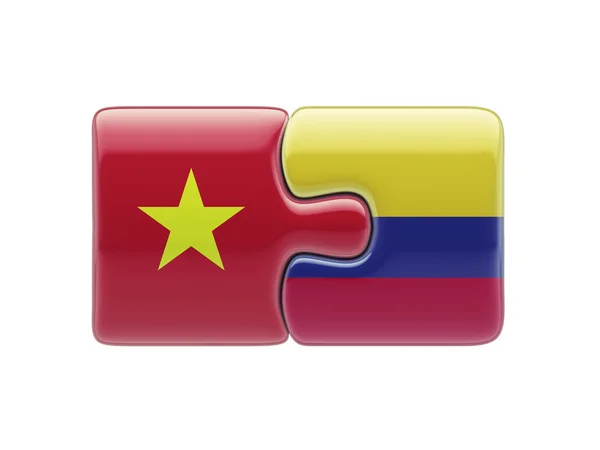 Vietnam Kolumbien Puzzle-Konzept — Stockfoto