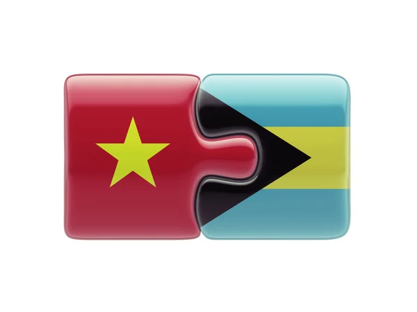 Vietnam Bahamas Puzzle Concept — Stock Photo, Image