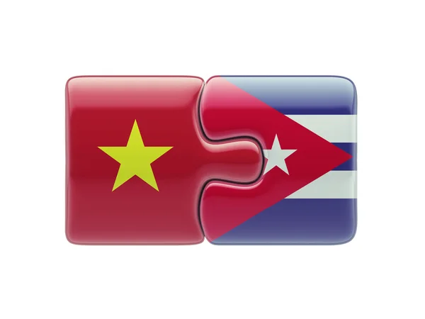 Vietnam Cuba Puzzle Concepto — Foto de Stock