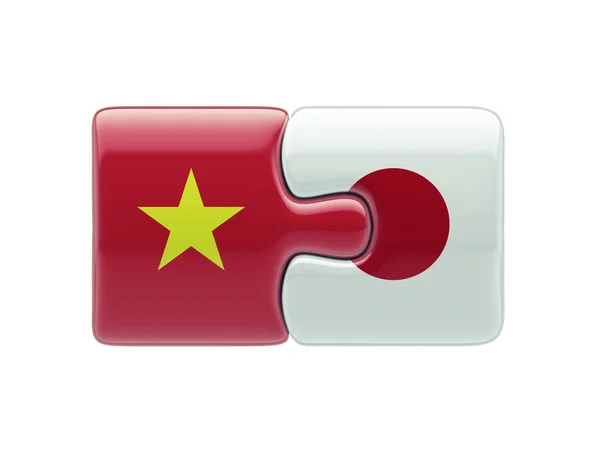 Vietnam Japan puzzel Concept — Stockfoto